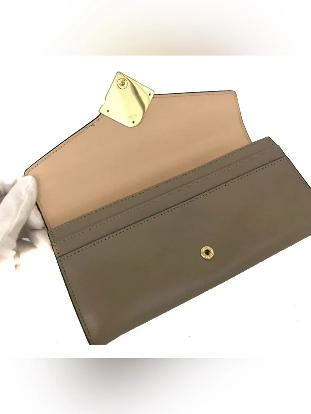 FENDI Long Wallet FF Diamond in pink